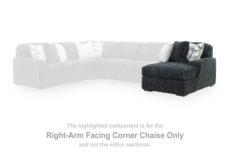 Midnight-Madness Sectional with Chaise
